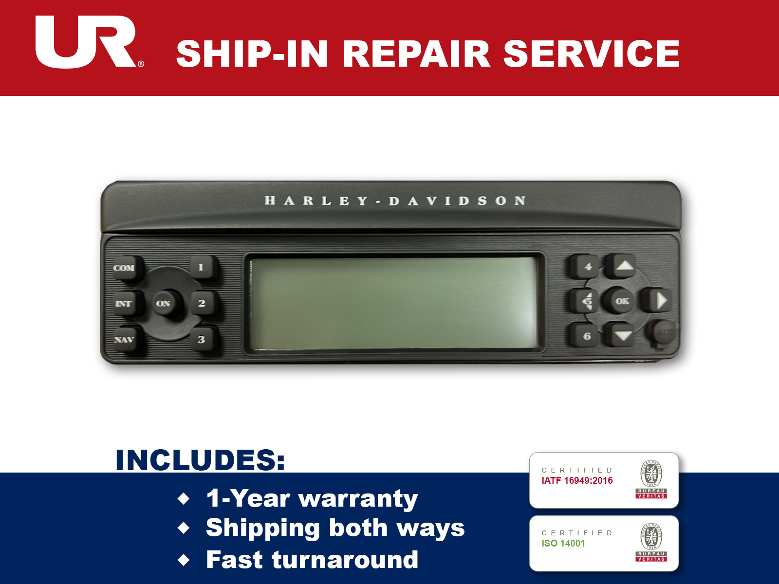 REPAIR SERVICE ON HARLEY DAVIDSON HARMAN KARDON AM/FM RADIO 76160
