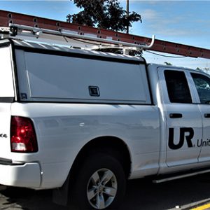 United Radio service truck on the go