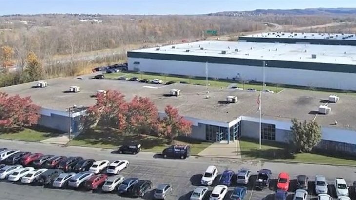 Drone shote of United Radio's Automotive Division, Syracuse