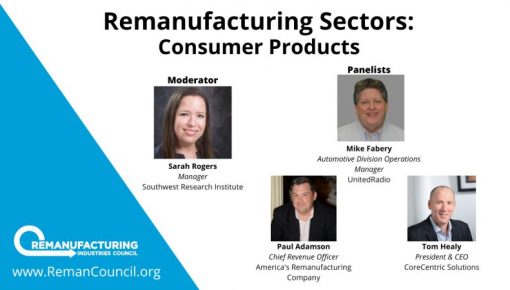 Mike Fabery to take part in Remanufacturing Sectors: Consumer Products webinar